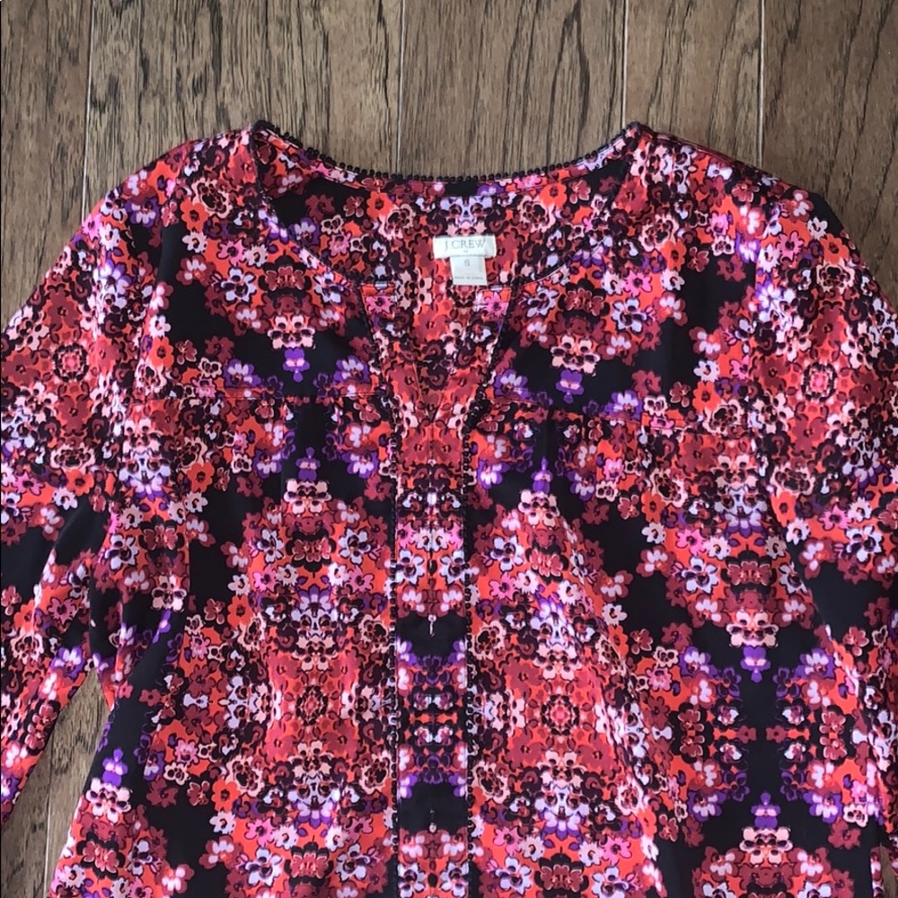 Floral J. Crew Blouse